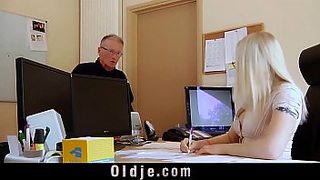 tits office granny